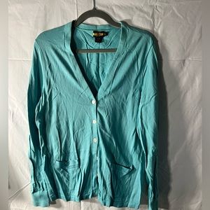 Turquoise blue cotton cardigan by Rugby Ralph Lauren